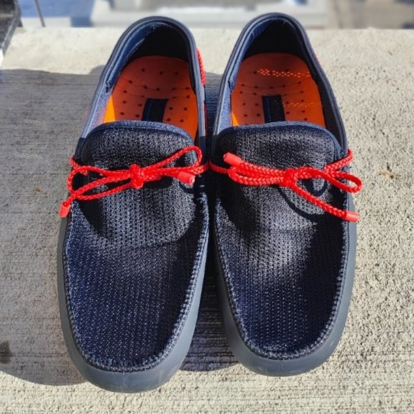 SWIMS navy and red braided loafer - Picture 2 of 5